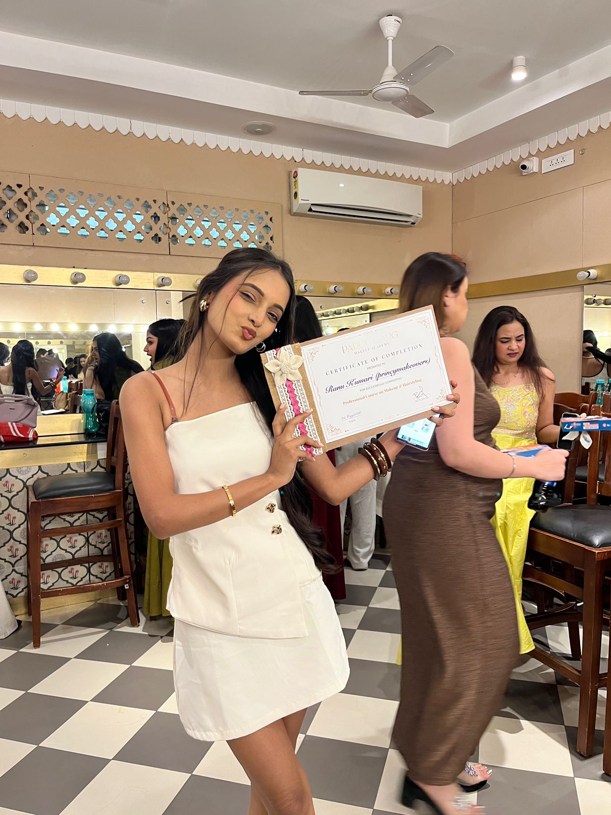 Professional makeup course celebration